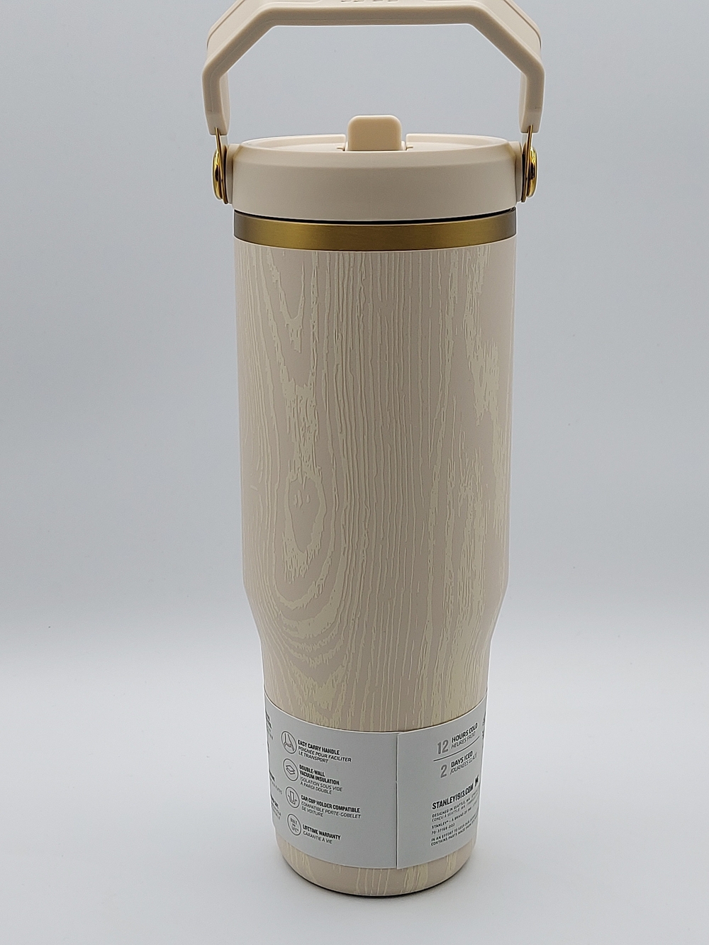 Stanley The IceFlow™ Flip Straw Tumbler | 30 OZ-Birch Woodgrain - Picture 2 of 6